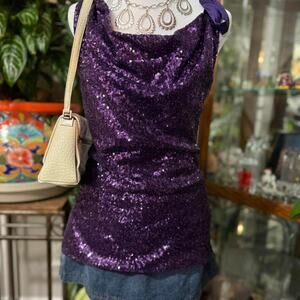 Y2k jennifer lopez purple sequin